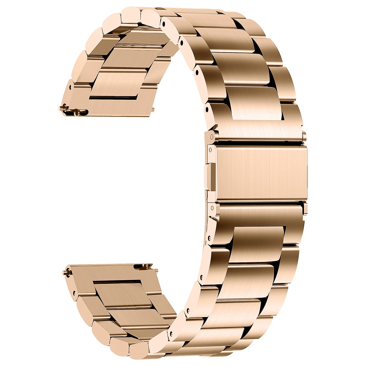 JLT For GarminMove 3S Garmin Vivomove 3S Active S Watch Band Replacement 18mm Three Beads Stainless Steel Wrist Strap