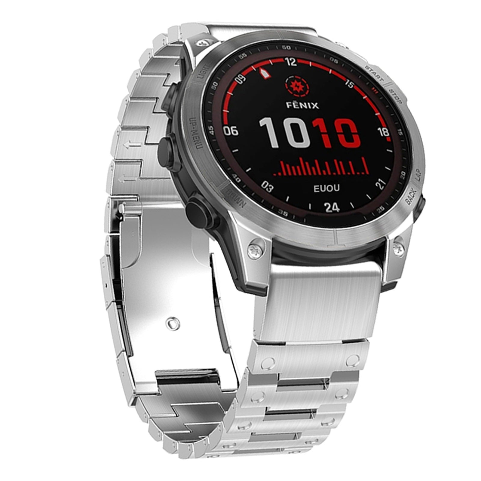 For Garmin Epix Gen2 Fenix 7 Descent G1 Instinct 2 Watch Strap Stainless Steel Watch Band 22mm Replacement Strap with Folding Clasp