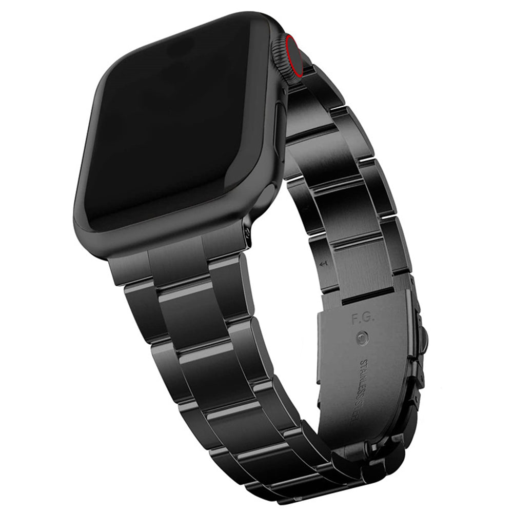 JLT For Apple Watch Ultra 2 49mm Series 9 45mm SE (2023) 44mm Ultra 49mm 8 7 45mm 6 5 4 SE (2022) SE 44mm 3 2 1 42mm Stainless Steel Watch Strap Folding Buckle Replacement Wrist Band