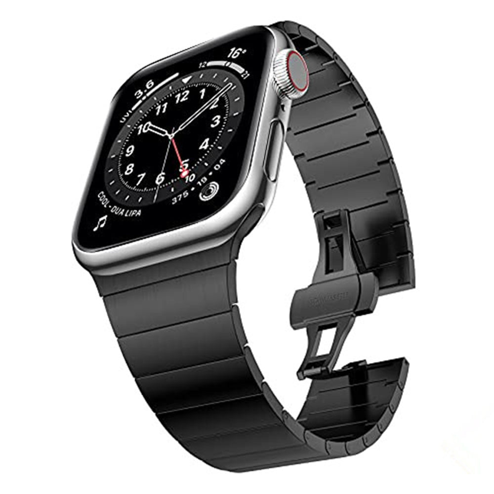 JLT For Apple Watch Series 9 8 7 41mm 6 5 4 SE (2023) SE (2022) SE 40mm 3 2 1 38mm Replacement Watch Strap Stainless Steel Buckle Design Watch Band