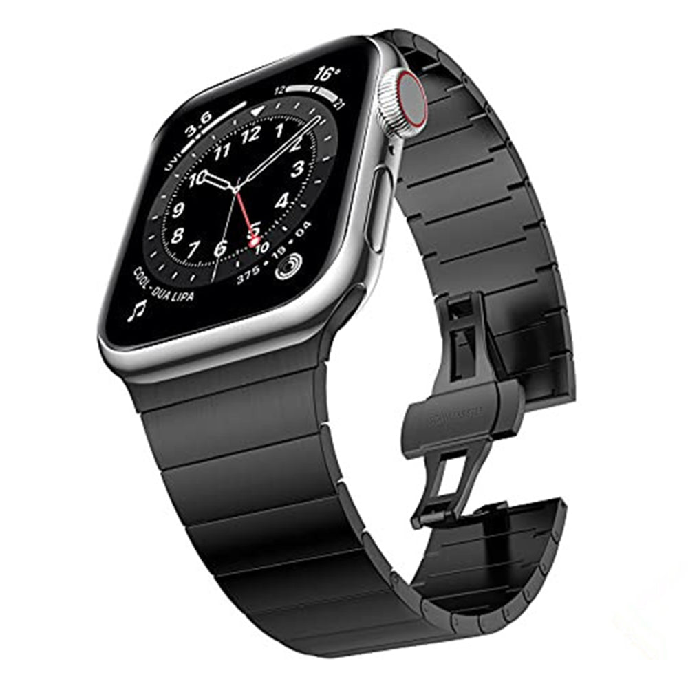 JLT For Apple Watch Ultra 2 49mm Series 9 45mm SE (2023) 44mm Ultra 49mm 8 7 45mm 6 5 4 SE (2022) SE 44mm 3 2 1 42mm Stainless Steel Watch Strap Replacement Wrist Band with Buckle Design