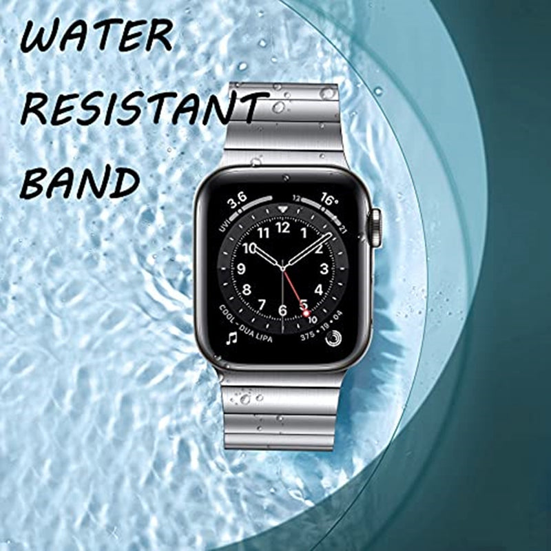 JLT For Apple Watch Ultra 2 49mm Series 9 45mm SE (2023) 44mm Ultra 49mm 8 7 45mm 6 5 4 SE (2022) SE 44mm 3 2 1 42mm Stainless Steel Watch Strap Replacement Wrist Band with Buckle Design