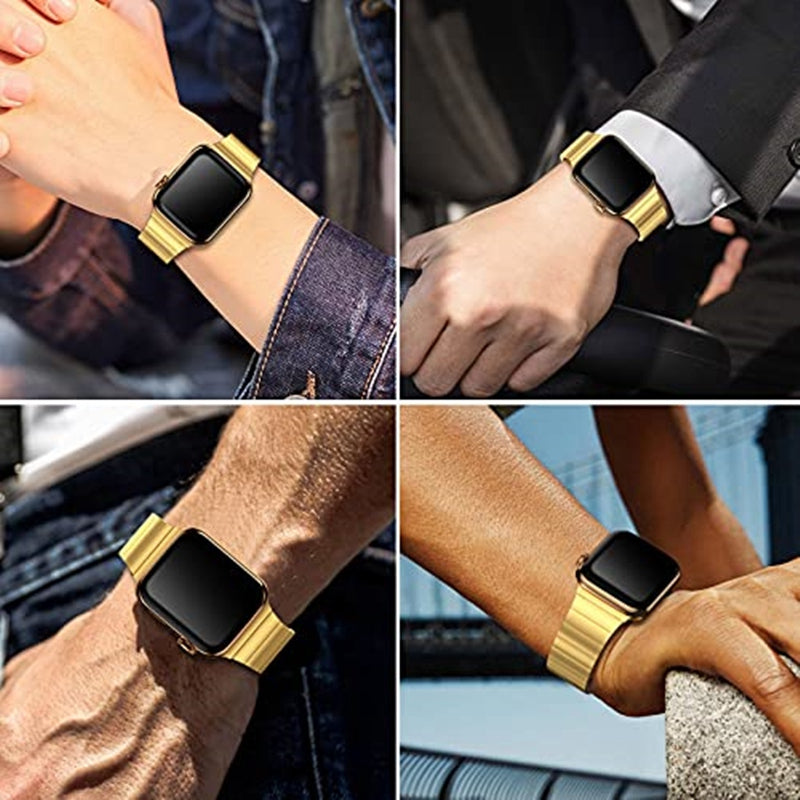 JLT For Apple Watch Ultra 2 49mm Series 9 45mm SE (2023) 44mm Ultra 49mm 8 7 45mm 6 5 4 SE (2022) SE 44mm 3 2 1 42mm Stainless Steel Watch Strap Replacement Wrist Band with Buckle Design