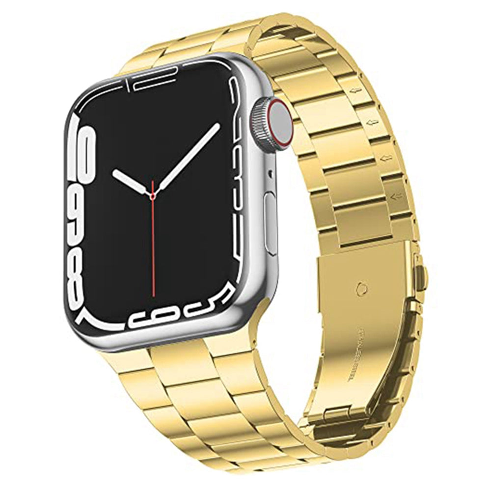 JLT For Apple Watch Series 9 8 7 41mm 6 5 4 SE (2023) SE (2022) SE 40mm 3 2 1 38mm Stainless Steel Watch Band Folding Buckle Ultra Slim Wrist Strap
