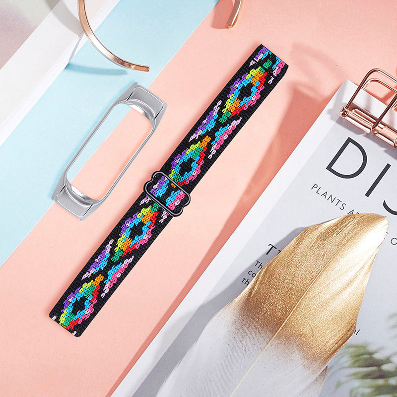 For Xiaomi Mi Band 5 6 Elastic Watch Band Nylon Braided Adjustable Wrist Strap Replacement
