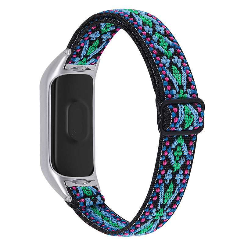 For Xiaomi Mi Band 5 6 Elastic Watch Band Nylon Braided Adjustable Wrist Strap Replacement