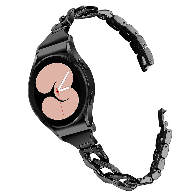 For Samsung Galaxy Watch4 Active 40mm 44mm Watch4 Classic 42mm 46mm Classical Chain Smartwatch Band Stainless Steel Bracelet Replacement Strap