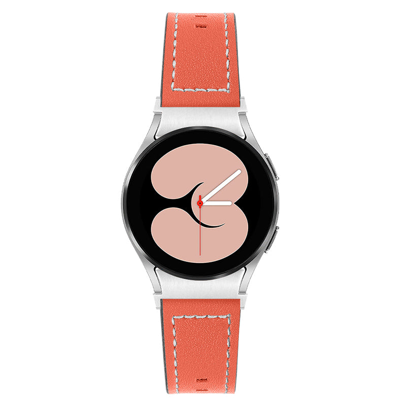 For Samsung Galaxy Watch4 Classic 42mm 46mm Watch4 Active 40mm 44mm Cowhide Genuine Leather Watch Band Adjustable Replacement Strap