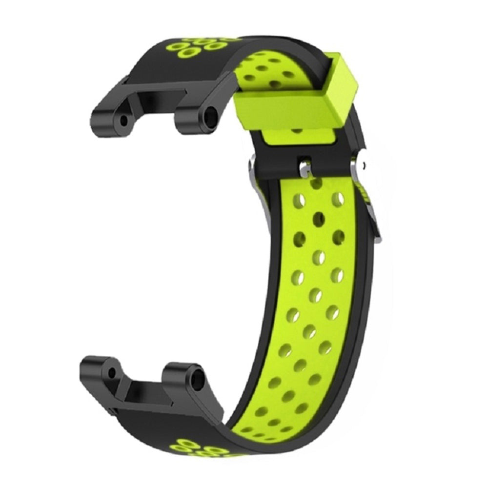 For Huami Amazfit T-Rex T-Rex Pro Ares Dual-Color 22mm Watch Band Silicone Watch Strap Replacement Watchband with Multi-Hole Design