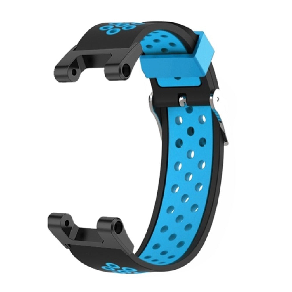 For Huami Amazfit T-Rex T-Rex Pro Ares Dual-Color 22mm Watch Band Silicone Watch Strap Replacement Watchband with Multi-Hole Design