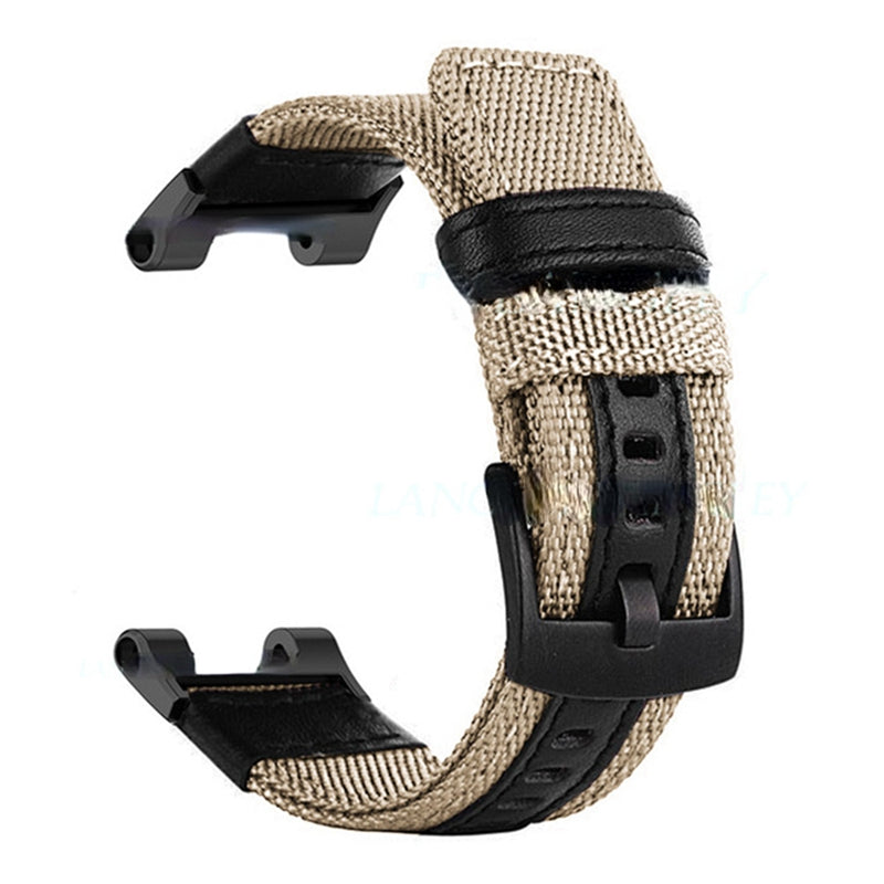 For Huami Amazfit T-Rex T-Rex Pro Ares Watch Strap with Buckle Nylon+Leather Watch Band Universal 22mm Quick Release Watchband