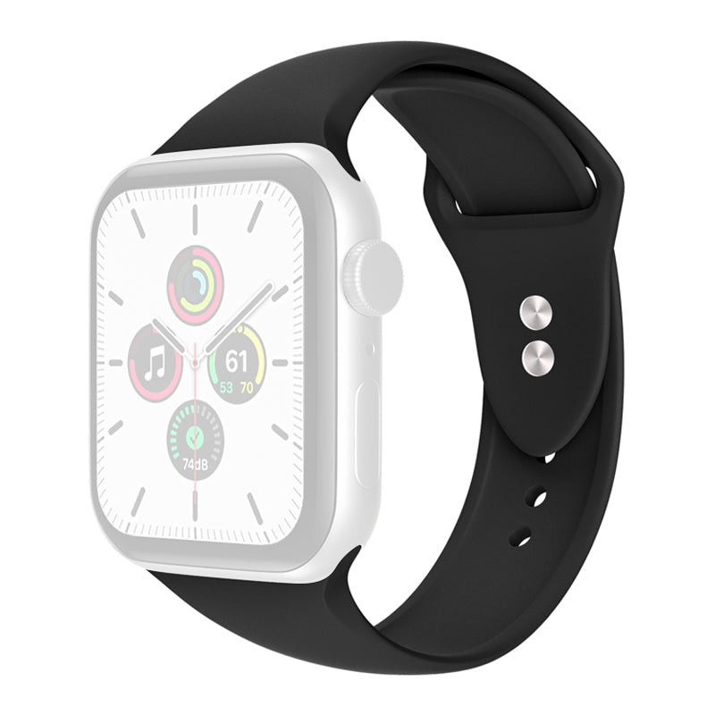 For Apple Watch Ultra 2 49mm Series 9 45mm SE (2023) 44mm Ultra 49mm 8 7 45mm 6 5 4 SE (2022) SE 44mm 3 2 1 42mm Silicone Watch Strap Adjustable Wrist Band with Double Buttons Buckle Size L