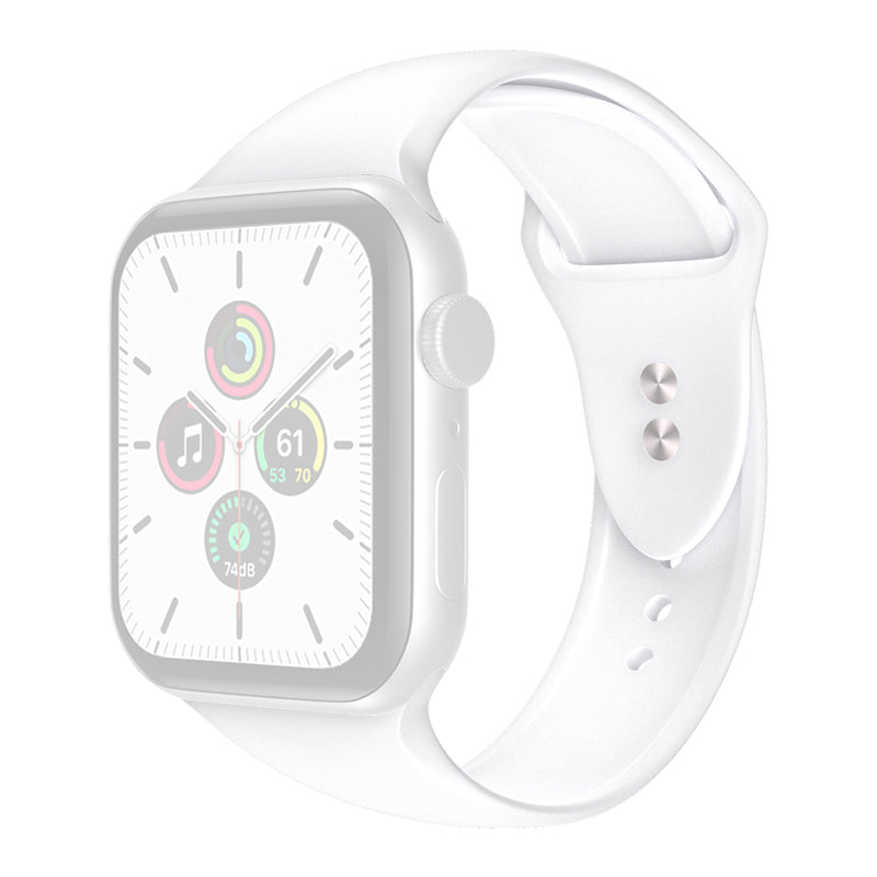 For Apple Watch Series 9 8 7 41mm 6 5 4 SE (2023) SE(2022) SE 40mm 3 2 1 38mm Smart Watch Silicone Strap Watchband Replacement with Double Buttons Buckle Size L