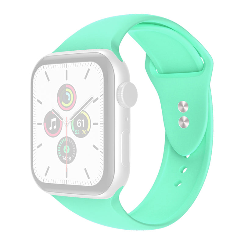 For Apple Watch Series 9 8 7 41mm 6 5 4 SE (2023) SE(2022) SE 40mm 3 2 1 38mm Smart Watch Silicone Strap Watchband Replacement with Double Buttons Buckle Size L