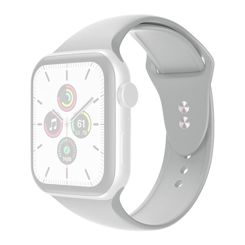For Apple Watch Series 9 8 7 41mm 6 5 4 SE (2023) SE(2022) SE 40mm 3 2 1 38mm Smart Watch Silicone Strap Watchband Replacement with Double Buttons Buckle Size L