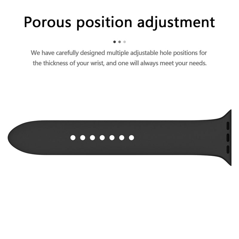 For Apple Watch Series 9 8 7 41mm 6 5 4 SE (2023) SE(2022) SE 40mm 3 2 1 38mm Smart Watch Silicone Strap Watchband Replacement with Double Buttons Buckle Size L