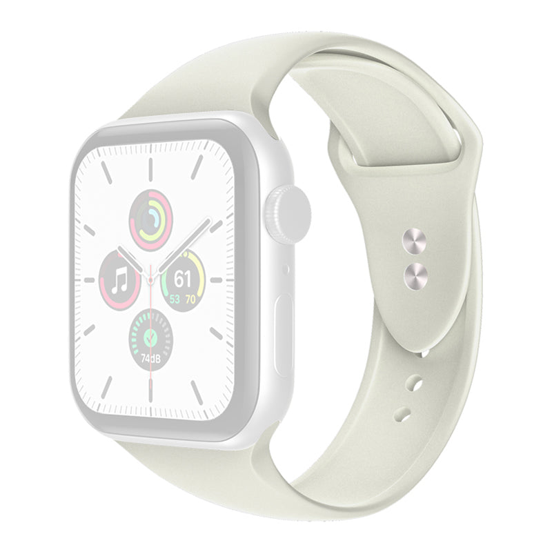 For Apple Watch Series 9 8 7 41mm 6 5 4 SE (2023) SE(2022) SE 40mm 3 2 1 38mm Smart Watch Silicone Strap Watchband Replacement with Double Buttons Buckle Size L