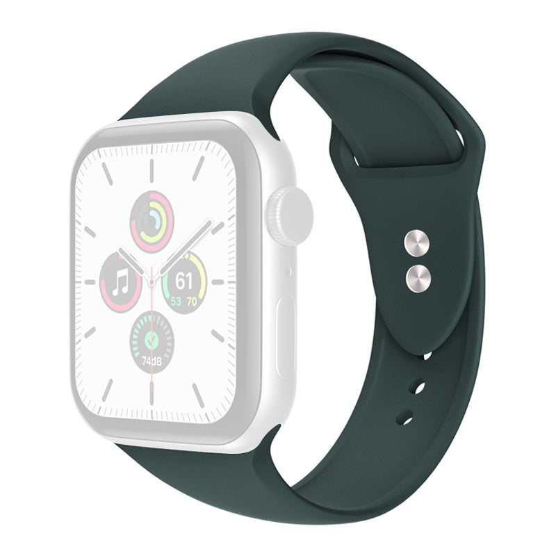 For Apple Watch Series 9 8 7 41mm 6 5 4 SE (2023) SE(2022) SE 40mm 3 2 1 38mm Smart Watch Silicone Strap Watchband Replacement with Double Buttons Buckle Size L