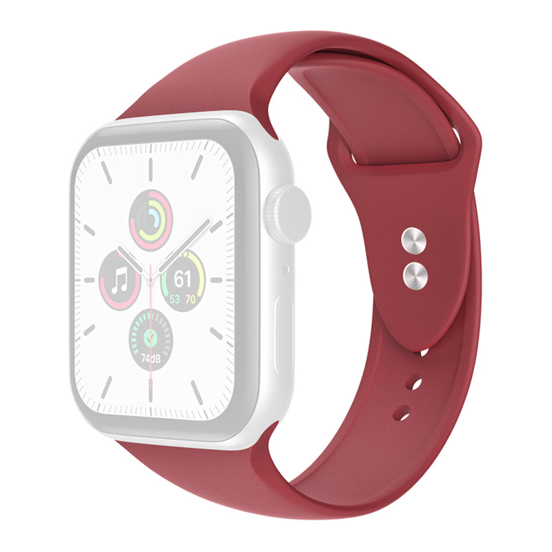 For Apple Watch Series 9 8 7 41mm 6 5 4 SE (2023) SE(2022) SE 40mm 3 2 1 38mm Smart Watch Silicone Strap Watchband Replacement with Double Buttons Buckle Size L