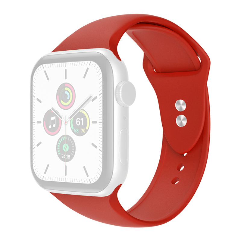 For Apple Watch Series 9 8 7 41mm 6 5 4 SE (2023) SE(2022) SE 40mm 3 2 1 38mm Smart Watch Silicone Strap Watchband Replacement with Double Buttons Buckle Size L