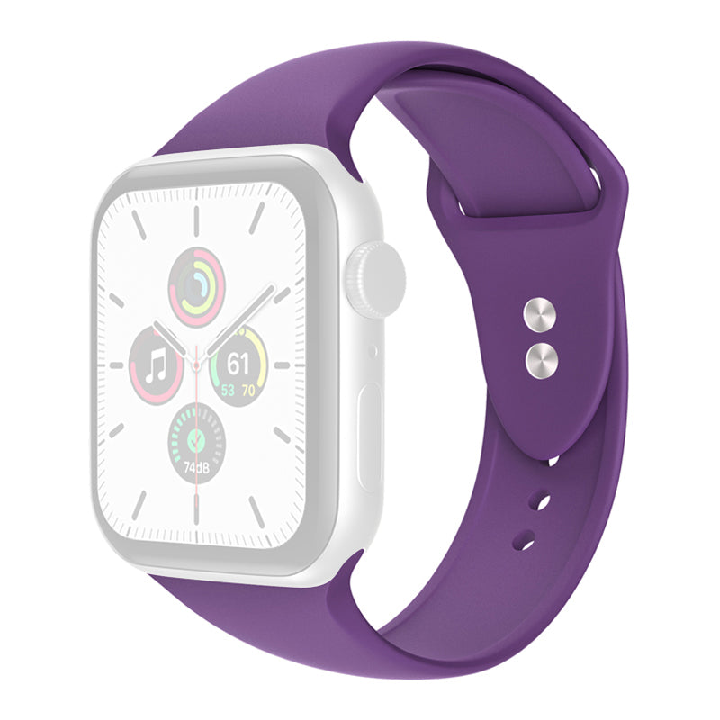 For Apple Watch Series 9 8 7 41mm 6 5 4 SE (2023) SE(2022) SE 40mm 3 2 1 38mm Smart Watch Silicone Strap Watchband Replacement with Double Buttons Buckle Size L