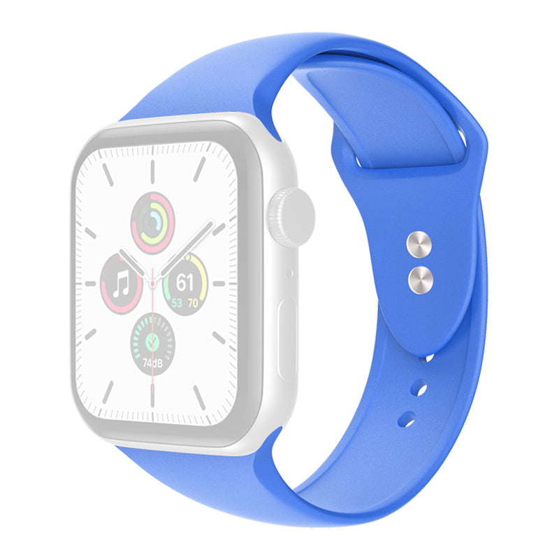 For Apple Watch Series 9 8 7 41mm 6 5 4 SE (2023) SE(2022) SE 40mm 3 2 1 38mm Smart Watch Silicone Strap Watchband Replacement with Double Buttons Buckle Size L