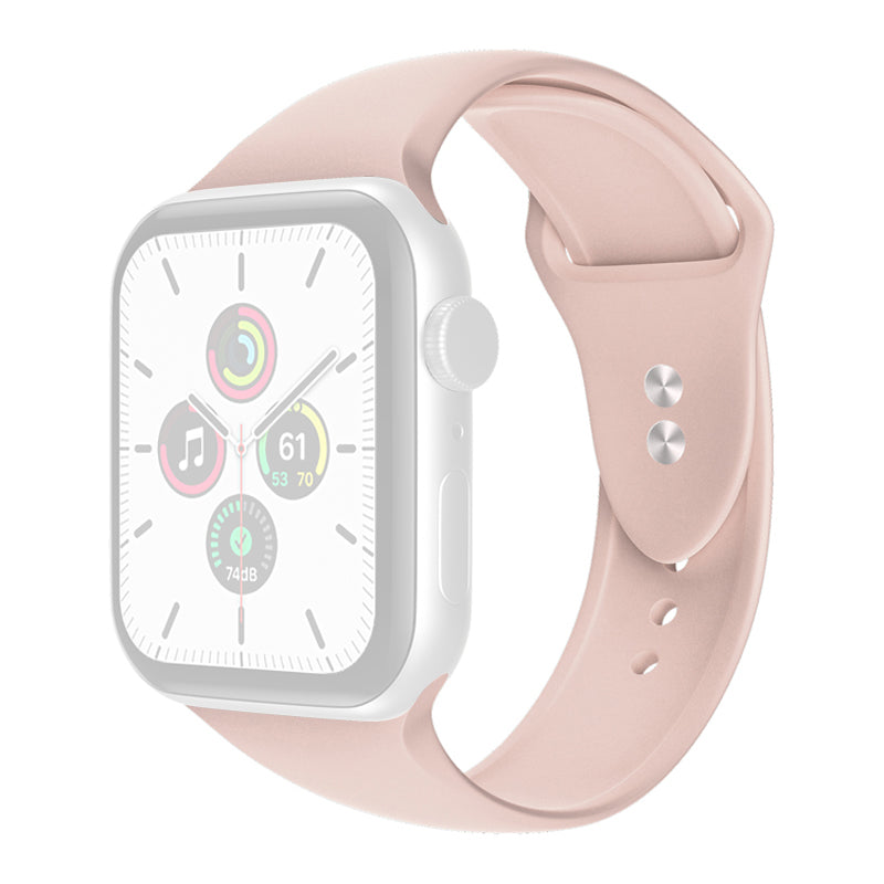 For Apple Watch Series 9 8 7 41mm 6 5 4 SE (2023) SE(2022) SE 40mm 3 2 1 38mm Smart Watch Silicone Strap Watchband Replacement with Double Buttons Buckle Size L
