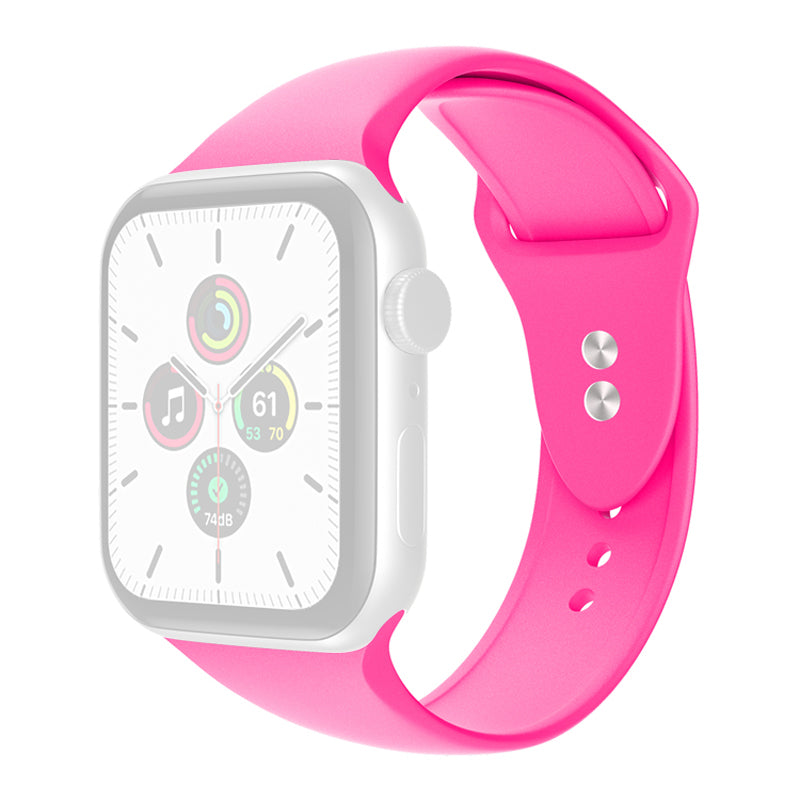 For Apple Watch Series 9 8 7 41mm 6 5 4 SE (2023) SE(2022) SE 40mm 3 2 1 38mm Smart Watch Silicone Strap Watchband Replacement with Double Buttons Buckle Size L