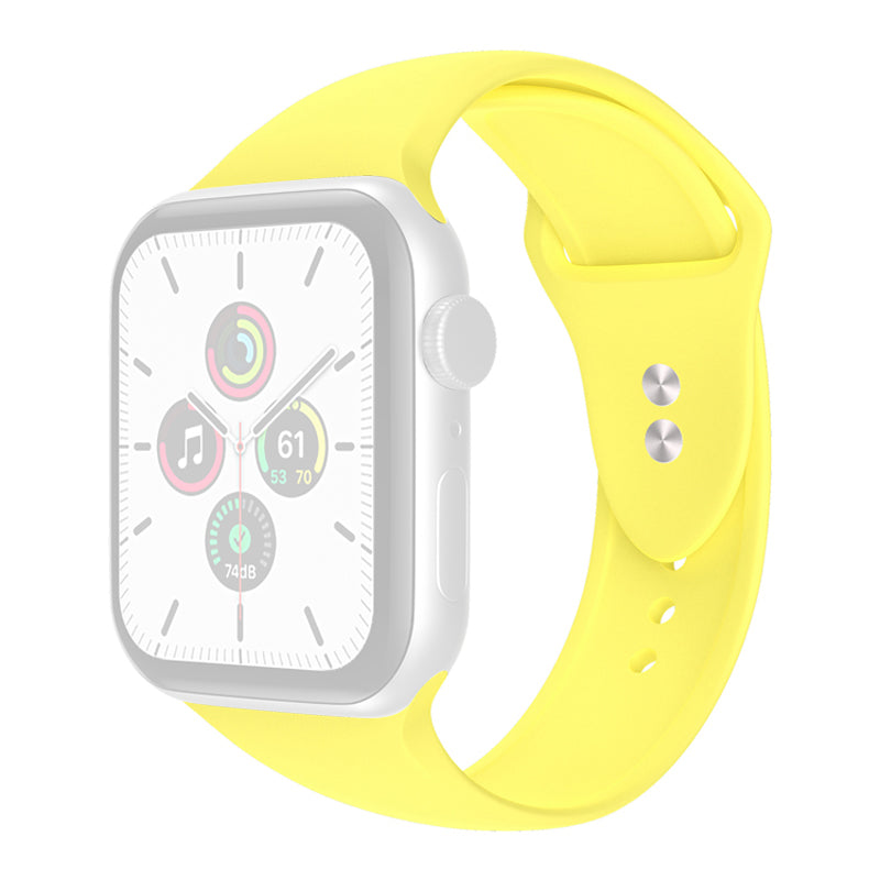 For Apple Watch Series 9 8 7 41mm 6 5 4 SE (2023) SE(2022) SE 40mm 3 2 1 38mm Smart Watch Silicone Strap Watchband Replacement with Double Buttons Buckle Size L