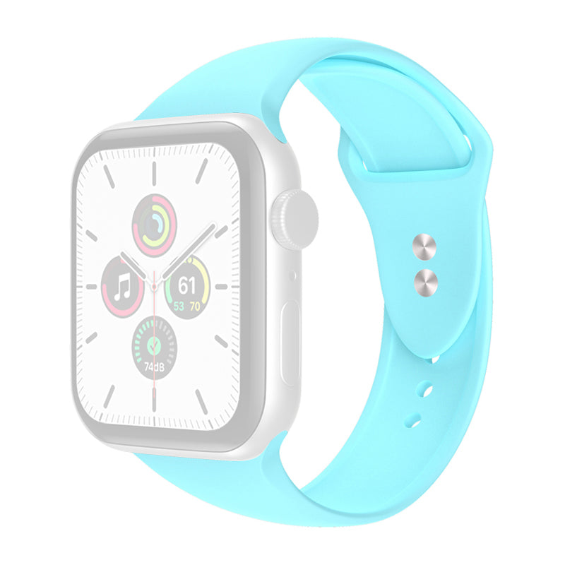 For Apple Watch Series 9 8 7 41mm 6 5 4 SE (2023) SE(2022) SE 40mm 3 2 1 38mm Smart Watch Silicone Strap Watchband Replacement with Double Buttons Buckle Size L