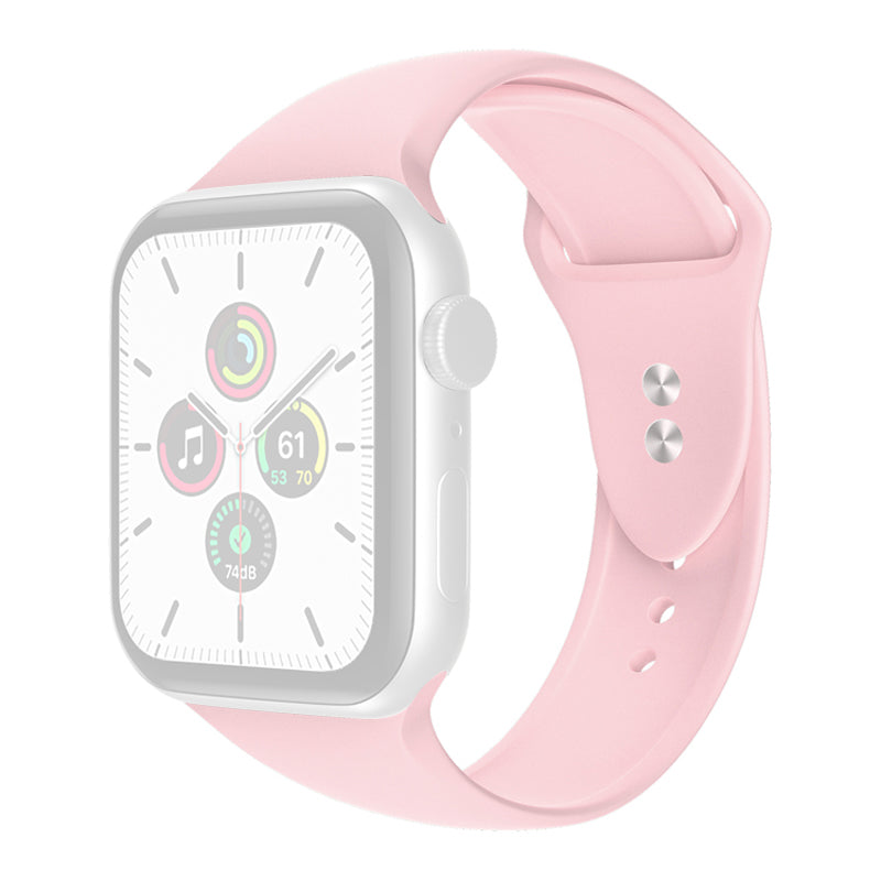For Apple Watch Series 9 8 7 41mm 6 5 4 SE (2023) SE(2022) SE 40mm 3 2 1 38mm Smart Watch Silicone Strap Watchband Replacement with Double Buttons Buckle Size L