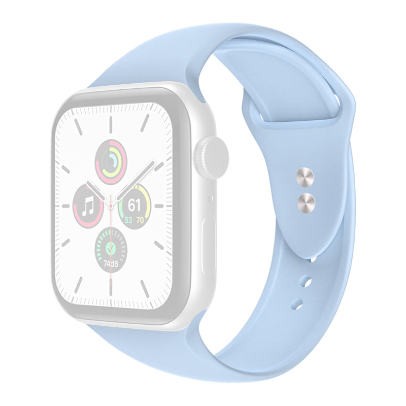 For Apple Watch Series 9 8 7 41mm 6 5 4 SE (2023) SE(2022) SE 40mm 3 2 1 38mm Smart Watch Silicone Strap Watchband Replacement with Double Buttons Buckle Size L