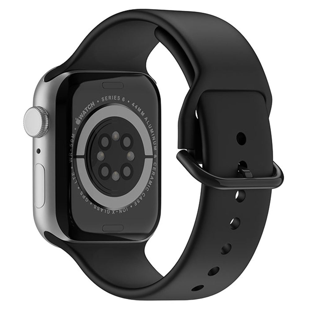 For Apple Watch Series 9 8 7 41mm 6 5 4 SE (2023) SE(2022) SE 40mm 3 2 1 38mm Silicone Watch Band Pin Buckle Wrist Strap Replacement