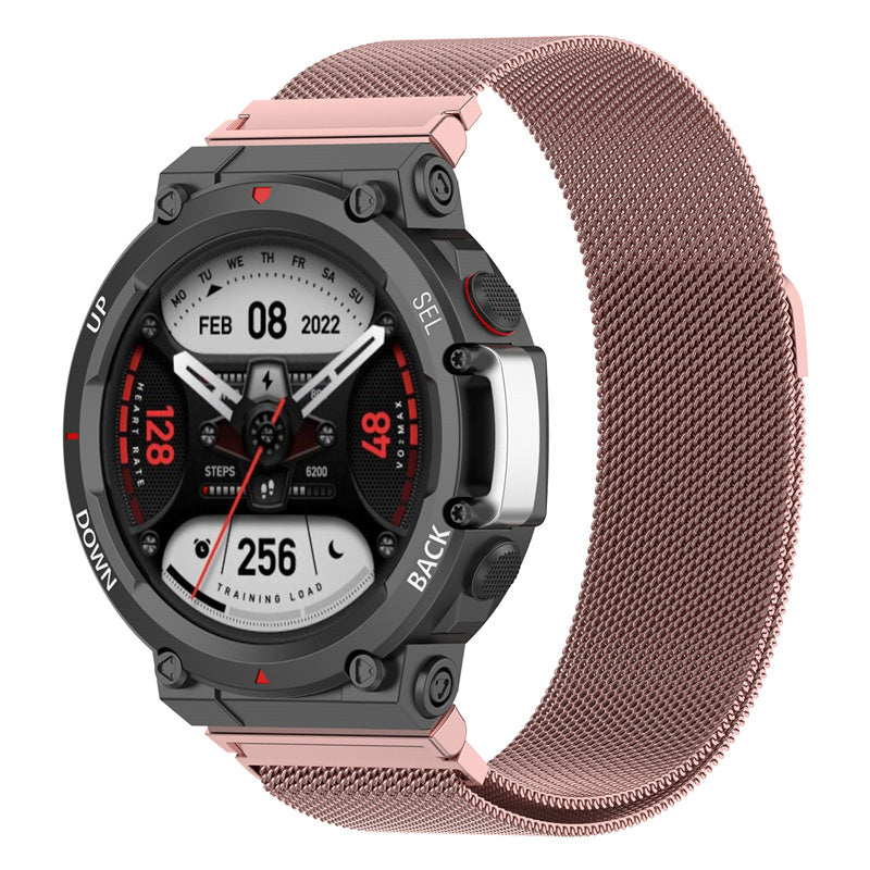 For Huami Amazfit T-Rex 2 Replacement Strap Smart Watch Milanese Stainless Steel Mesh Band