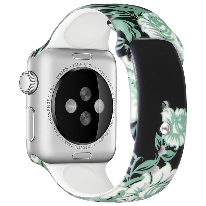 For Apple Watch Ultra 2 49mm Series 9 45mm SE (2023) 44mm Ultra 49mm 8 7 45mm 6 5 4 SE (2022) SE 44mm 3 2 1 42mm Printed Pattern Watch Band Soft Silicone Replacement Strap