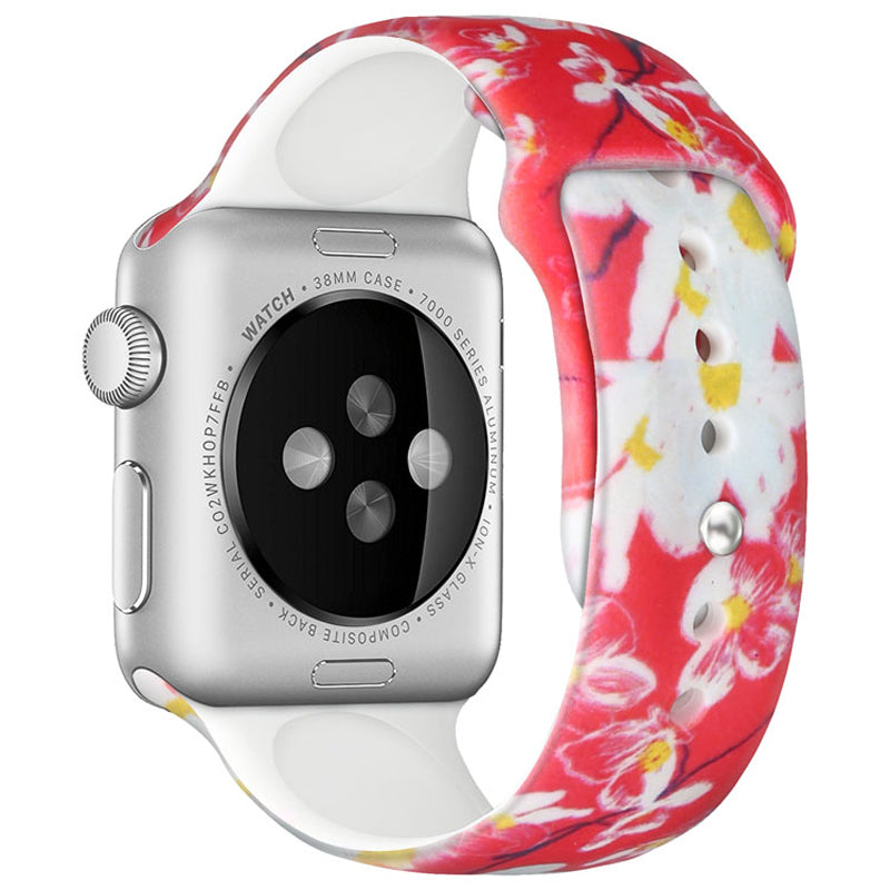 For Apple Watch Ultra 2 49mm Series 9 45mm SE (2023) 44mm Ultra 49mm 8 7 45mm 6 5 4 SE (2022) SE 44mm 3 2 1 42mm Printed Pattern Watch Band Soft Silicone Replacement Strap