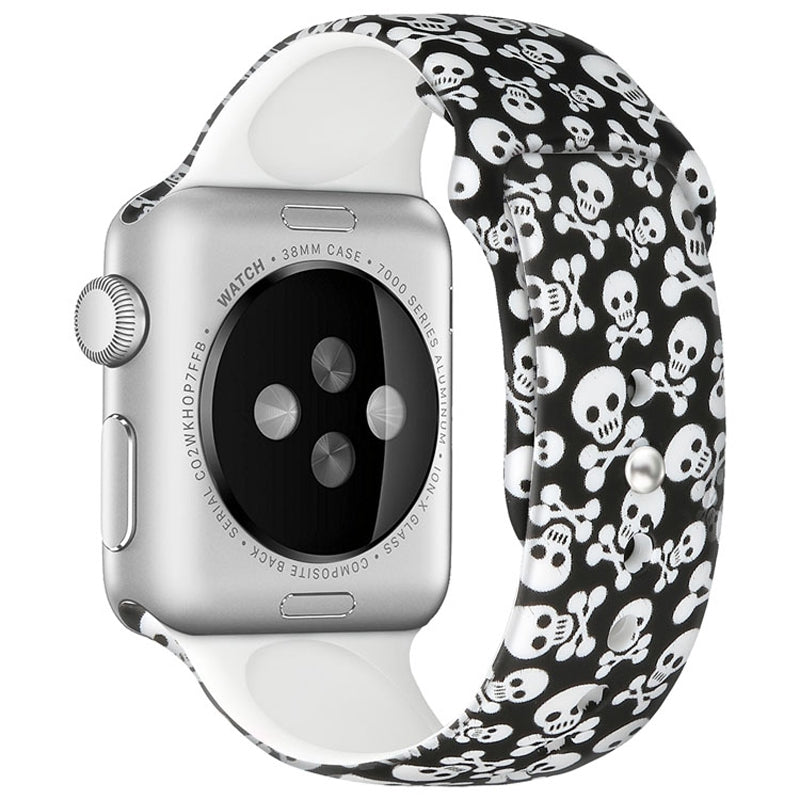 For Apple Watch Ultra 2 49mm Series 9 45mm SE (2023) 44mm Ultra 49mm 8 7 45mm 6 5 4 SE (2022) SE 44mm 3 2 1 42mm Printed Pattern Watch Band Soft Silicone Replacement Strap