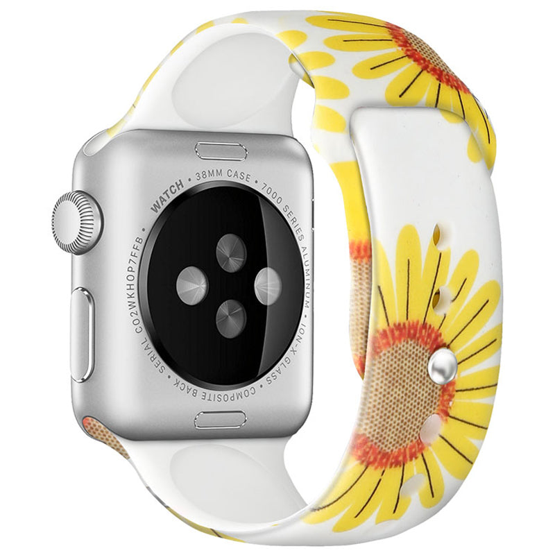 For Apple Watch Ultra 2 49mm Series 9 45mm SE (2023) 44mm Ultra 49mm 8 7 45mm 6 5 4 SE (2022) SE 44mm 3 2 1 42mm Printed Pattern Watch Band Soft Silicone Replacement Strap