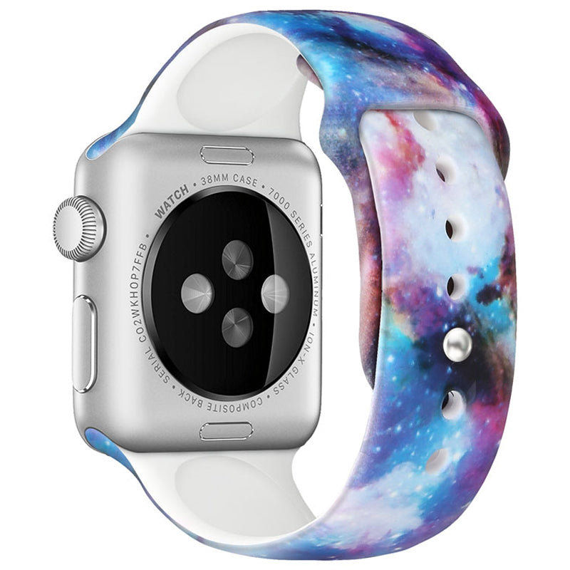 For Apple Watch Ultra 2 49mm Series 9 45mm SE (2023) 44mm Ultra 49mm 8 7 45mm 6 5 4 SE (2022) SE 44mm 3 2 1 42mm Printed Pattern Watch Band Soft Silicone Replacement Strap