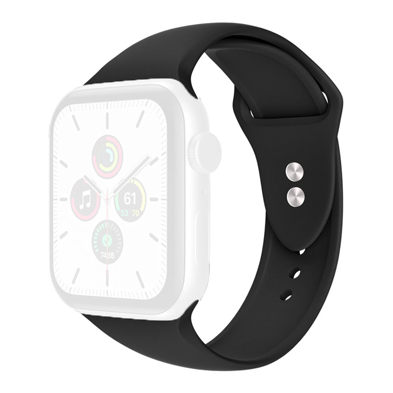 For Apple Watch Ultra 2 49mm Series 9 45mm SE (2023) 44mm Ultra 49mm 8 7 45mm 6 5 4 SE (2022) SE 44mm 3 2 1 42mm Anti-wear Wrist Strap Silicone Watchband Replacement with Double Buttons Buckle Size S M
