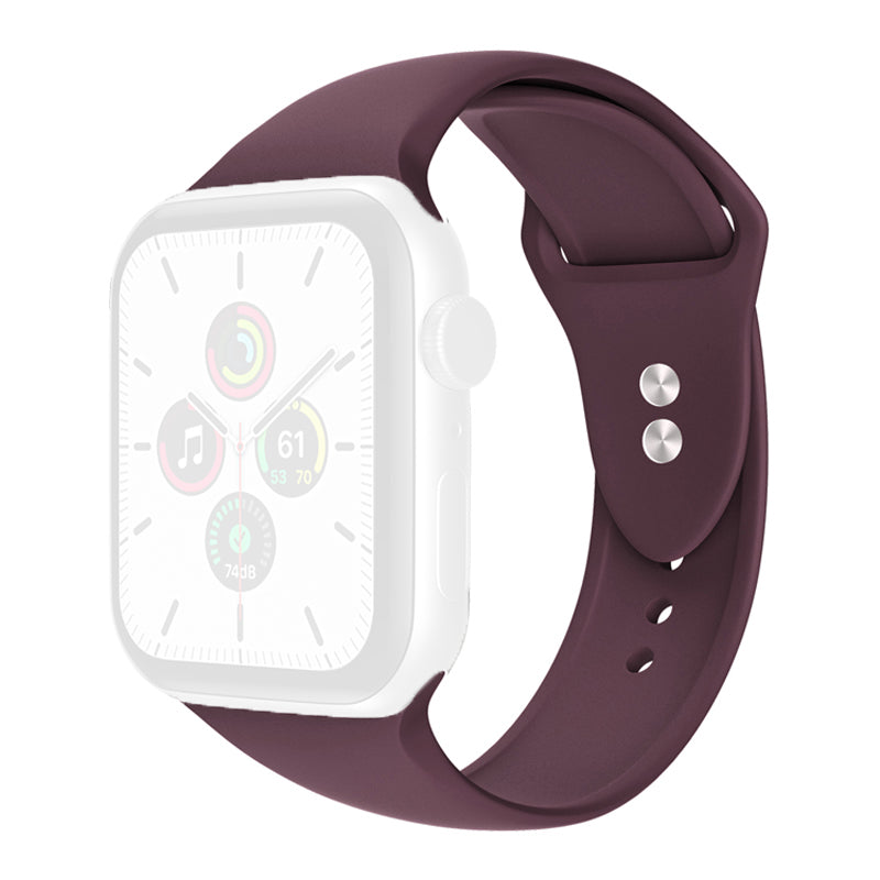 For Apple Watch Ultra 2 49mm Series 9 45mm SE (2023) 44mm Ultra 49mm 8 7 45mm 6 5 4 SE (2022) SE 44mm 3 2 1 42mm Anti-wear Wrist Strap Silicone Watchband Replacement with Double Buttons Buckle Size S M