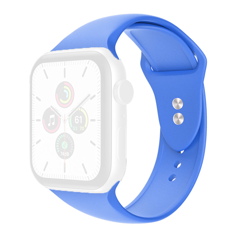 For Apple Watch Ultra 2 49mm Series 9 45mm SE (2023) 44mm Ultra 49mm 8 7 45mm 6 5 4 SE (2022) SE 44mm 3 2 1 42mm Anti-wear Wrist Strap Silicone Watchband Replacement with Double Buttons Buckle Size S M