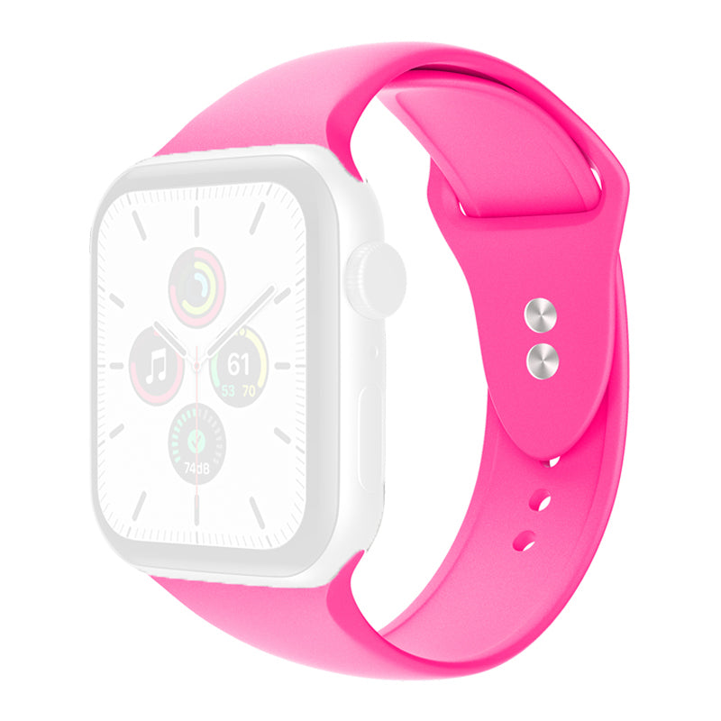 For Apple Watch Ultra 2 49mm Series 9 45mm SE (2023) 44mm Ultra 49mm 8 7 45mm 6 5 4 SE (2022) SE 44mm 3 2 1 42mm Anti-wear Wrist Strap Silicone Watchband Replacement with Double Buttons Buckle Size S M