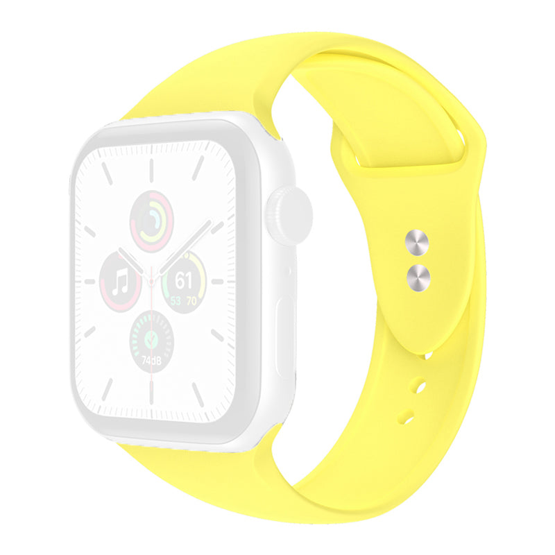For Apple Watch Ultra 2 49mm Series 9 45mm SE (2023) 44mm Ultra 49mm 8 7 45mm 6 5 4 SE (2022) SE 44mm 3 2 1 42mm Anti-wear Wrist Strap Silicone Watchband Replacement with Double Buttons Buckle Size S M