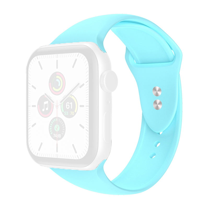 For Apple Watch Ultra 2 49mm Series 9 45mm SE (2023) 44mm Ultra 49mm 8 7 45mm 6 5 4 SE (2022) SE 44mm 3 2 1 42mm Anti-wear Wrist Strap Silicone Watchband Replacement with Double Buttons Buckle Size S M