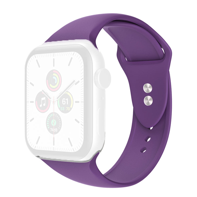 For Apple Watch Ultra 2 49mm Series 9 45mm SE (2023) 44mm Ultra 49mm 8 7 45mm 6 5 4 SE (2022) SE 44mm 3 2 1 42mm Anti-wear Wrist Strap Silicone Watchband Replacement with Double Buttons Buckle Size S M