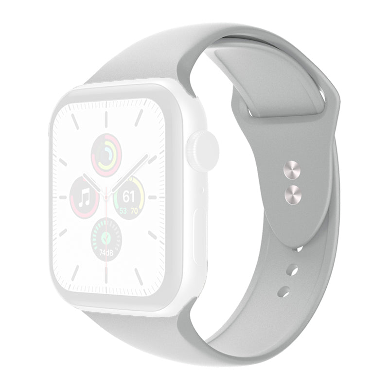 For Apple Watch Series 9 8 7 41mm 6 5 4 SE (2023) SE(2022) SE 40mm 3 2 1 38mm Watch Band Replacement Soft Silicone Sport Strap with Double Buttons Buckle Size S M