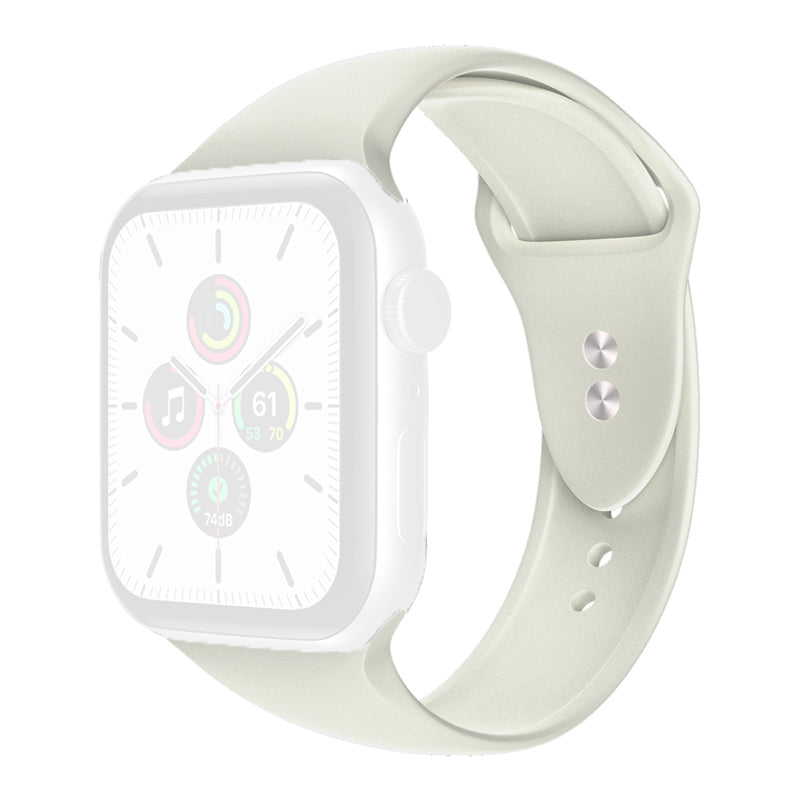 For Apple Watch Series 9 8 7 41mm 6 5 4 SE (2023) SE(2022) SE 40mm 3 2 1 38mm Watch Band Replacement Soft Silicone Sport Strap with Double Buttons Buckle Size S M