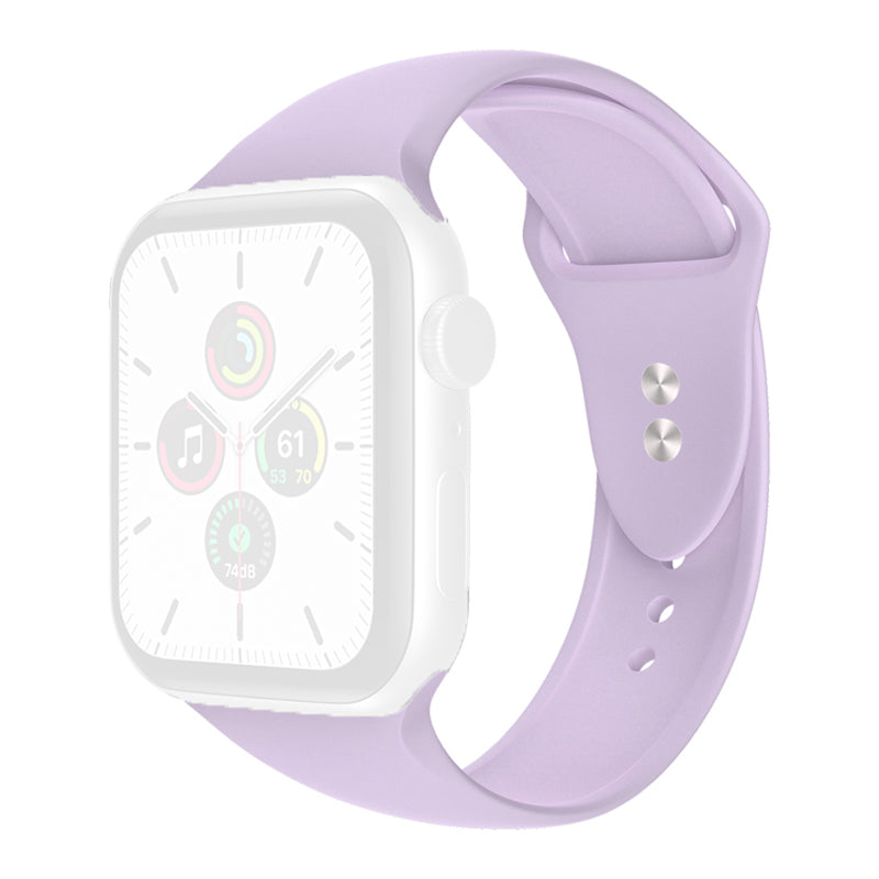 For Apple Watch Series 9 8 7 41mm 6 5 4 SE (2023) SE(2022) SE 40mm 3 2 1 38mm Watch Band Replacement Soft Silicone Sport Strap with Double Buttons Buckle Size S M
