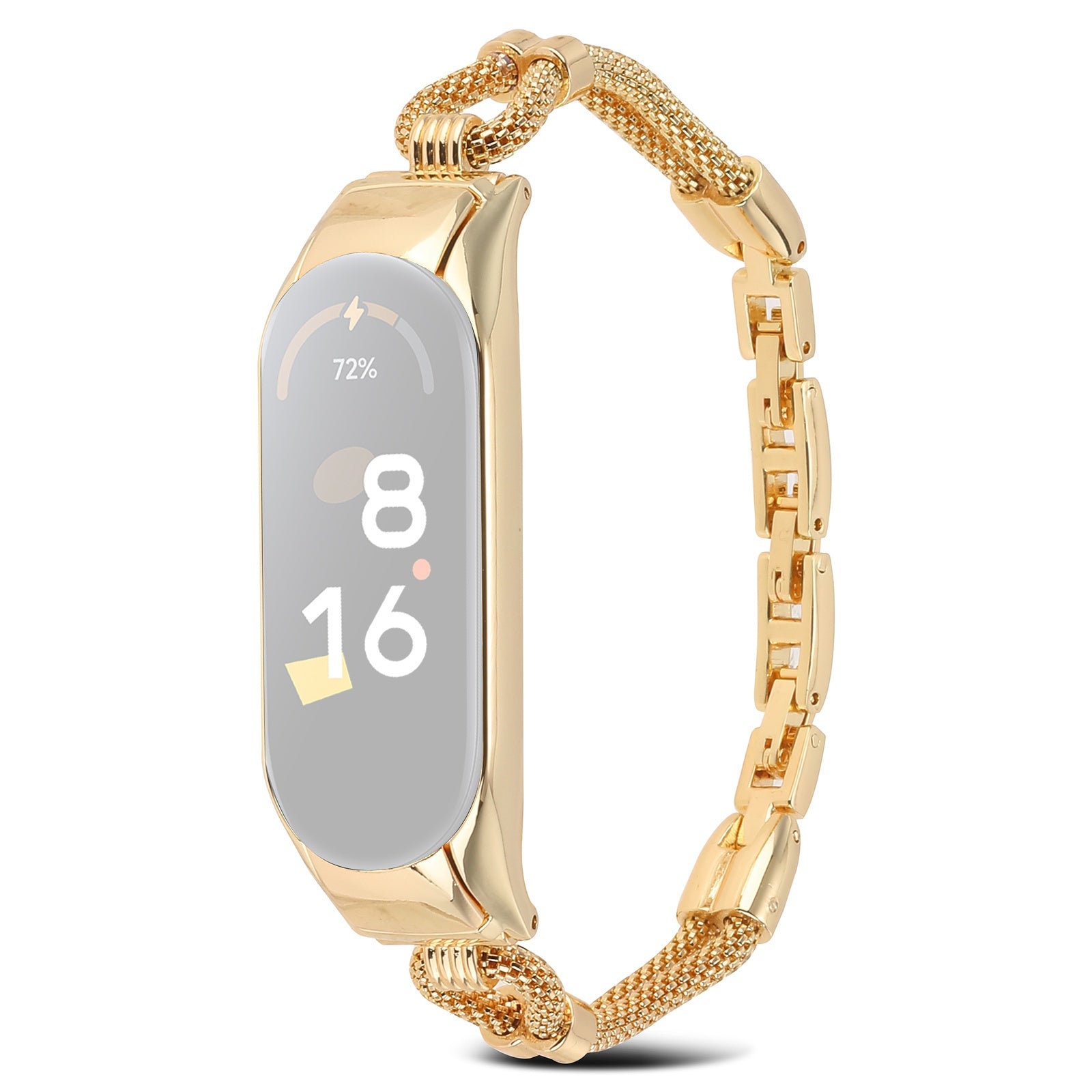 For Xiaomi Mi Band 5 6 Metal Strap with Watch Case Delicate Copper Chain Replacement Watchband